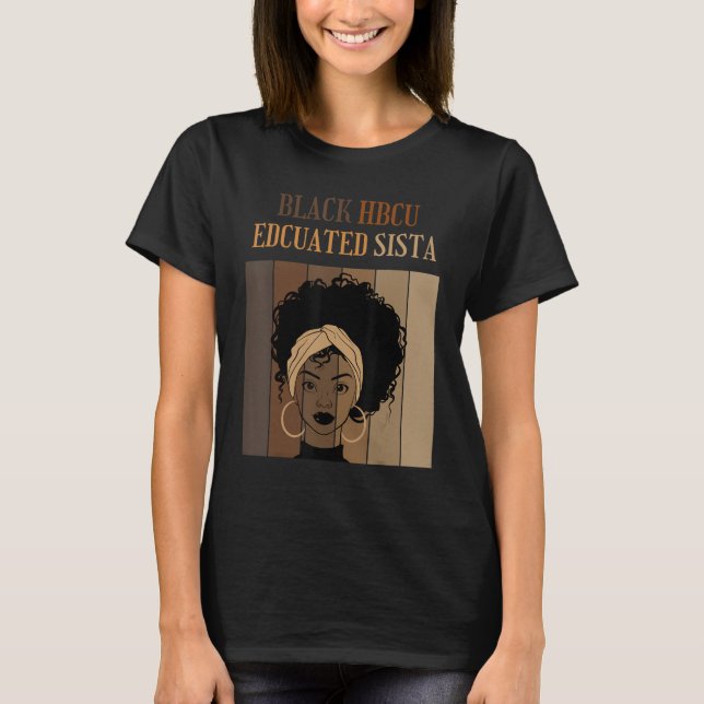 Camiseta Black HBCU Educated Historical Black Colleges Univ (Frente)
