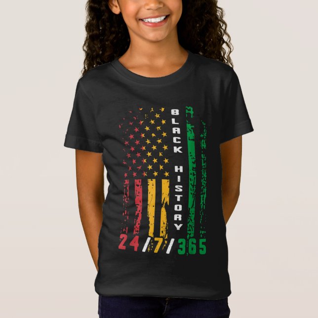 Camiseta Black History 247365 African American Flag Africa (Frente)