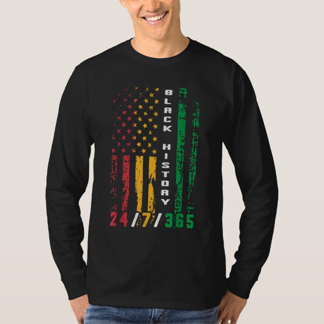 Camiseta Black History 247365 African American Flag Africa (Frente)