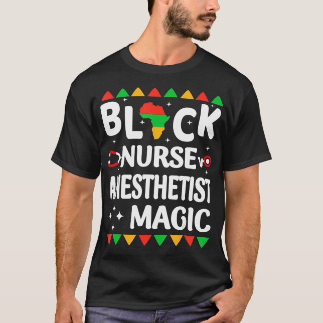 Camiseta Black History CRNA Nurse Anesthetist African Ameri (Frente)