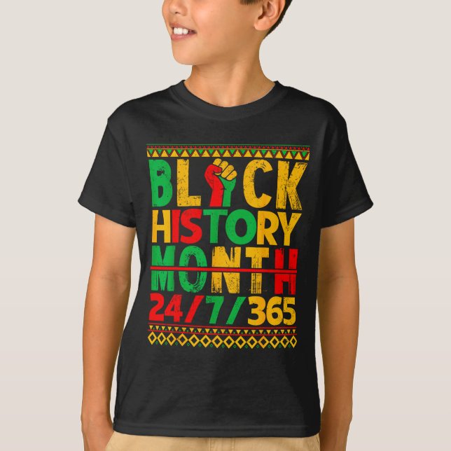 Camiseta Black History Is American History African Men Wome (Frente)