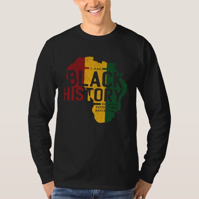 Camiseta Black History Is American History Patriotic Africa (Frente)