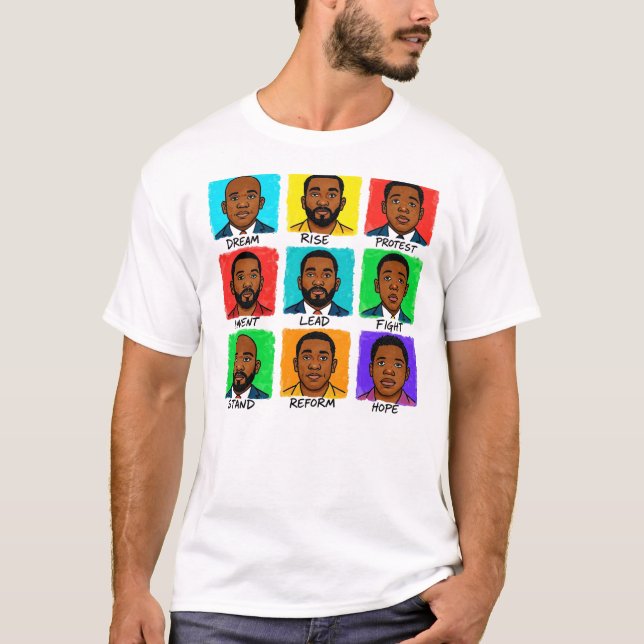 Camiseta Black History Lessons Inspirational Art (Frente)