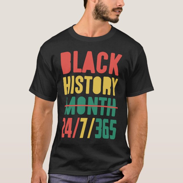 Camiseta Black History Month 2023  24 7 365 (Frente)