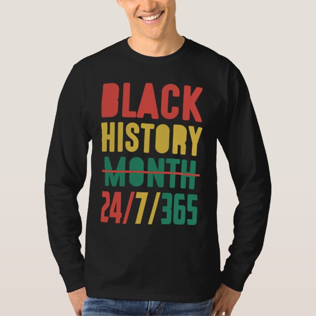 Camiseta Black History Month 2023  24 7 365 (Frente)