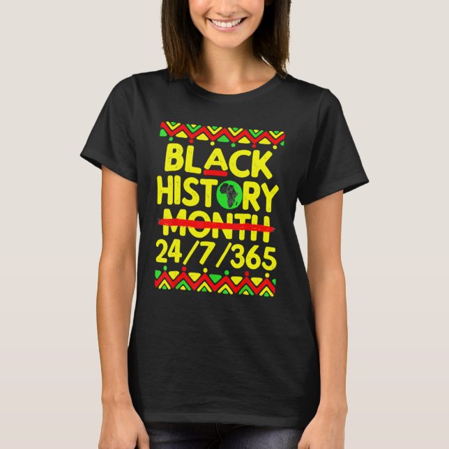 Camiseta Black History Month 2023 Black History 247365 Mela (Frente)