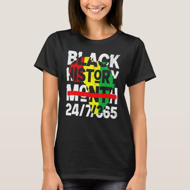 Camiseta Black History Month 247365 2023 Proud African Mela (Frente)
