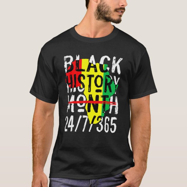 Camiseta Black History Month 247365 Africa Map Melanin 2022 (Frente)