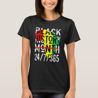 Camiseta Black History Month 247365 Africa Map Melanin 2022