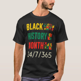 Camiseta Black History Month 247365 Africa Map Melanin 2023