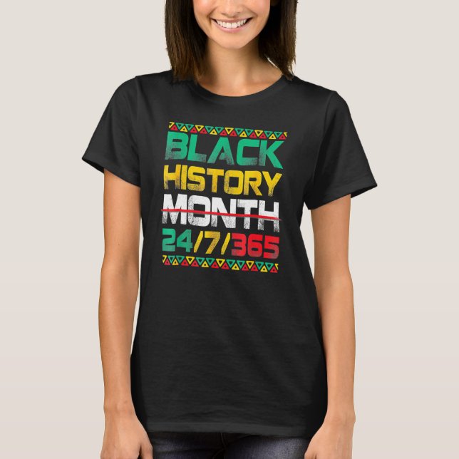 Camiseta Black History Month 247365 Africa Map Melanin 2023 (Frente)