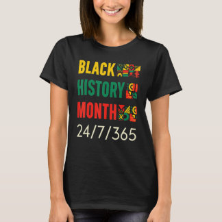 Camiseta Black History Month 247365 Africa Map Melanin 2023
