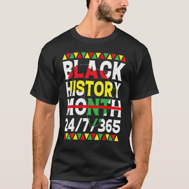 Camiseta Black History Month 247365 Africa Map Melanin 2023 (Frente)