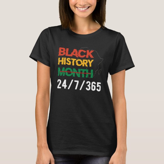 Camiseta Black History Month 247365 Africa Melanin 2022 Wom (Frente)
