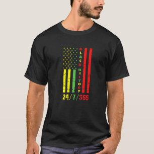 Camiseta Black History Month 247365 African American Flag B