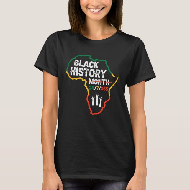 Camiseta Black History Month 247365 African Melanin Black P (Frente)
