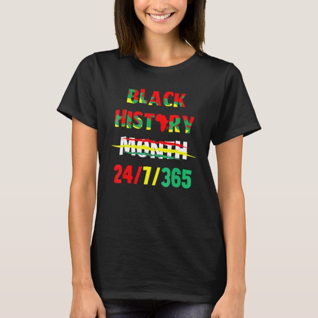 Camiseta Black History Month 247365 Melanin Afro African Pr (Frente)