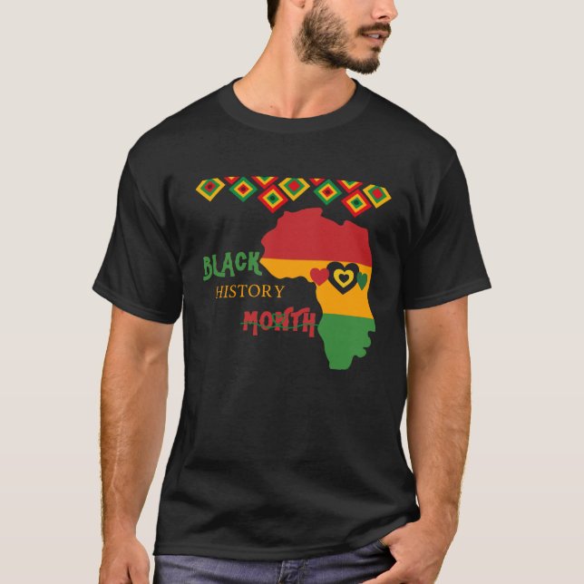 Camiseta Black History Month Africa American (Frente)