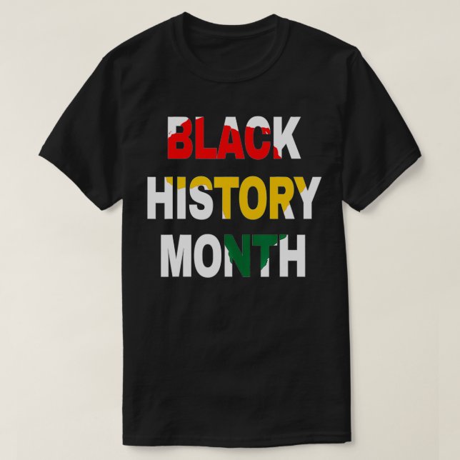 Camiseta Black History Month African American Black Prid (Frente do Design)