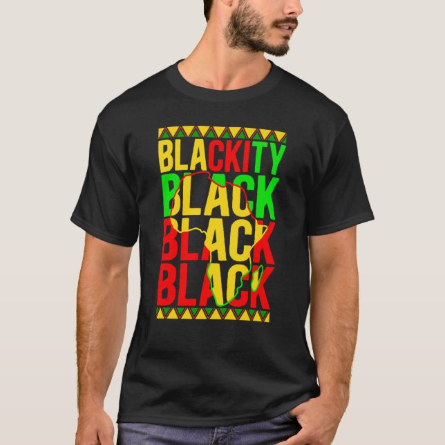 Camiseta Black History Month African American Blackity Blac (Frente)