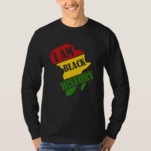 Camiseta Black History Month African American I Am Black Hi (Frente)