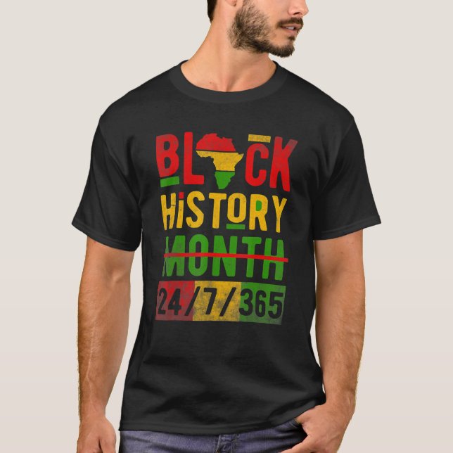 Camiseta Black History Month African American Melanin Pride (Frente)