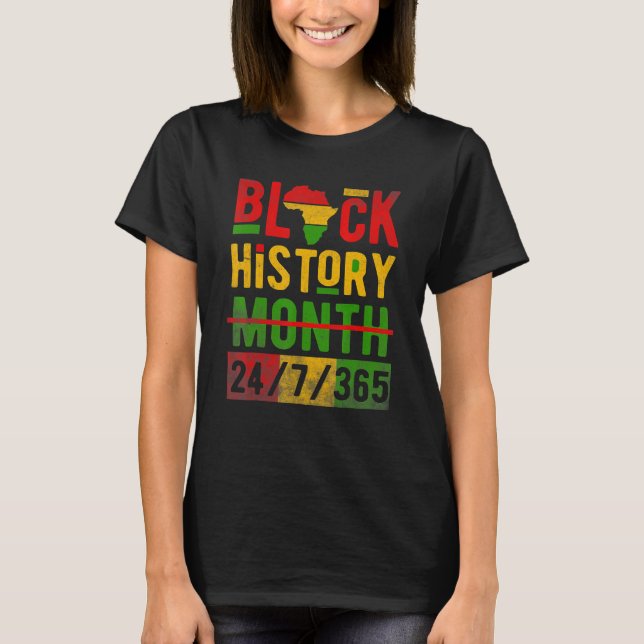 Camiseta Black History Month African American Melanin Pride (Frente)