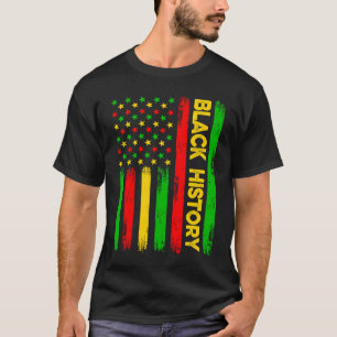 Camiseta Black History Month African American Retro USA Fla