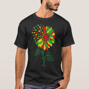 Camiseta Black History Month African American Sunflower Fis