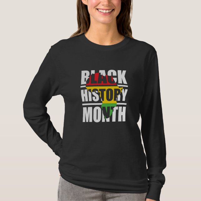 Camiseta Black History Month African Continent (Frente)
