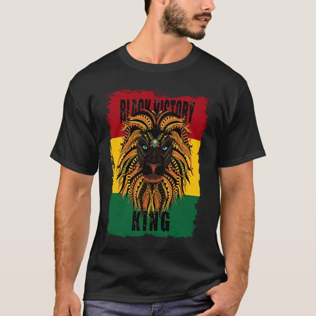 Camiseta Black History Month African Lion Black History Roo (Frente)