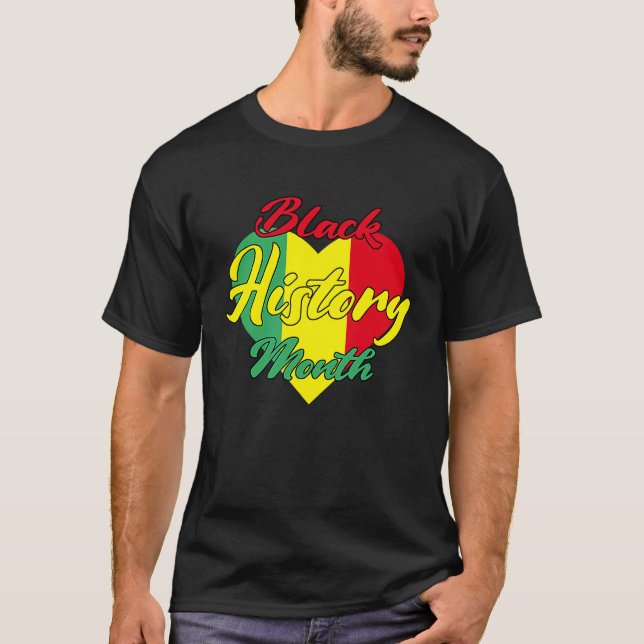 Camiseta Black History Month African Proud Afro Valentines  (Frente)