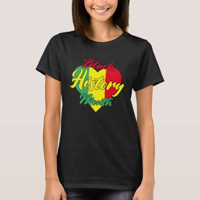 Camiseta Black History Month African Proud Afro Valentines  (Frente)