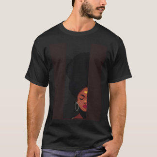 Camiseta Black History Month  African Woman Afro I Am The S