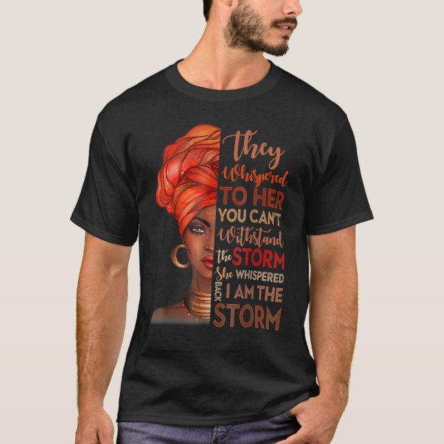 Camiseta Black History Month African Woman Afro I Am The St (Frente)