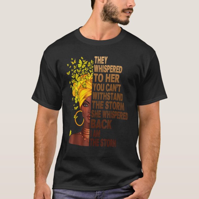 Camiseta Black History Month African Woman Afro I Am The St (Frente)