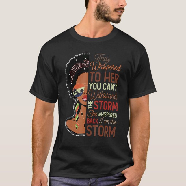 Camiseta Black History Month African Woman Afro I Am The St (Frente)