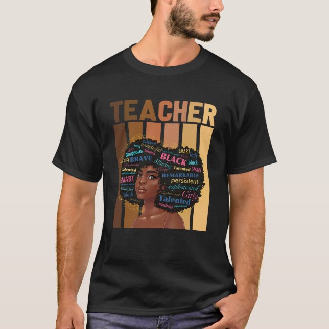 Camiseta Black History Month African Woman  Teacher African (Frente)