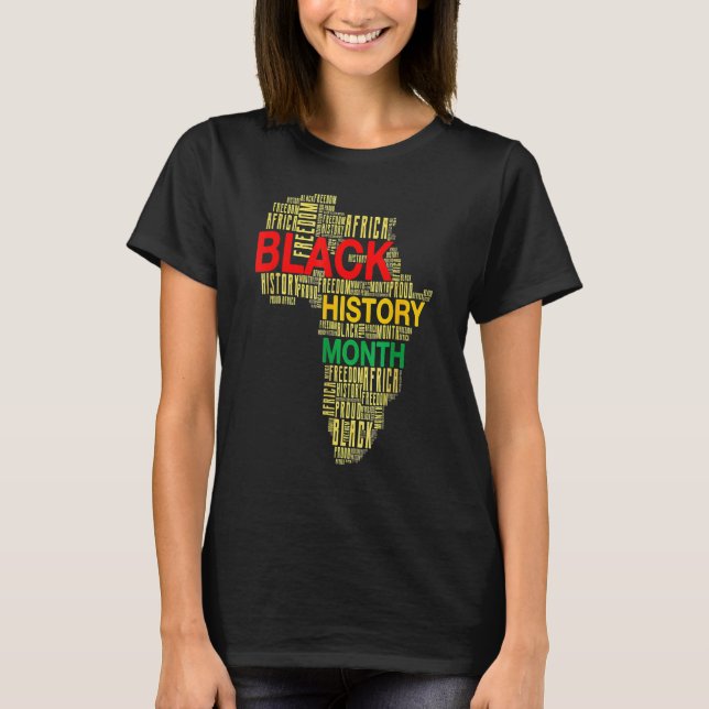 Camiseta Black History Month Afro African Pride Boys Girls  (Frente)