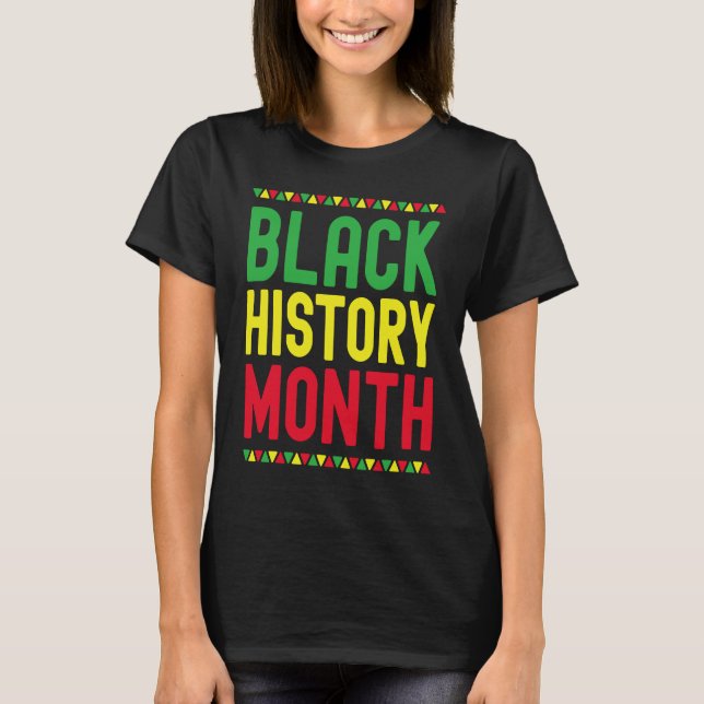 Camiseta Black History Month Afro African Pride Celebration (Frente)