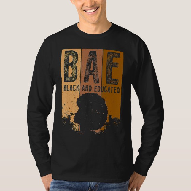 Camiseta Black History Month BAE Black And Educated Melanin (Frente)