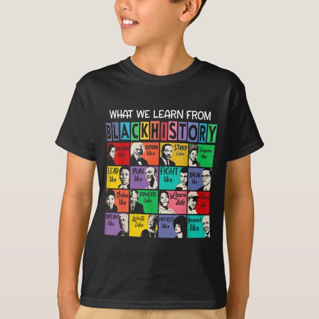 Camiseta Black History Month Black Leaders African American (Frente)