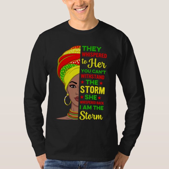 Camiseta Black History Month BLM African Woman Afro I Am Th (Frente)