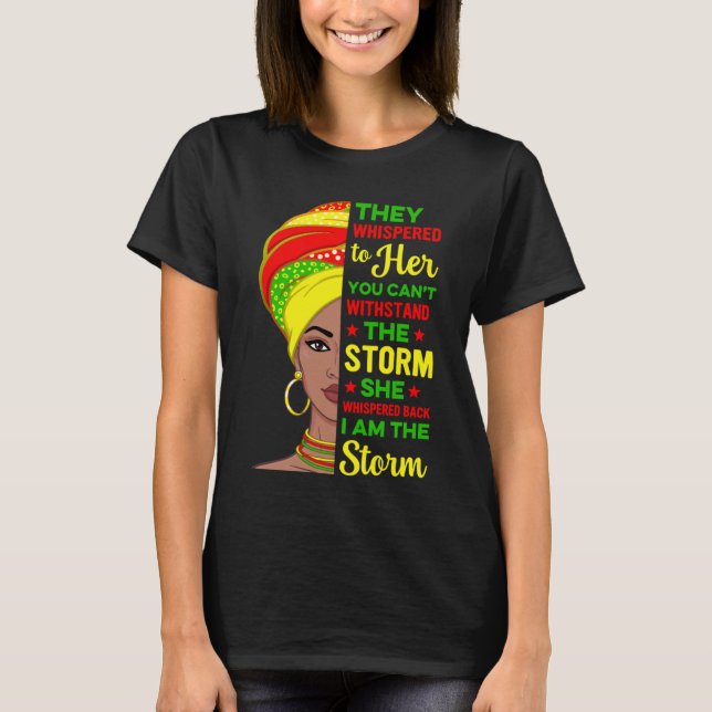 Camiseta Black History Month BLM African Woman Afro I Am Th (Frente)
