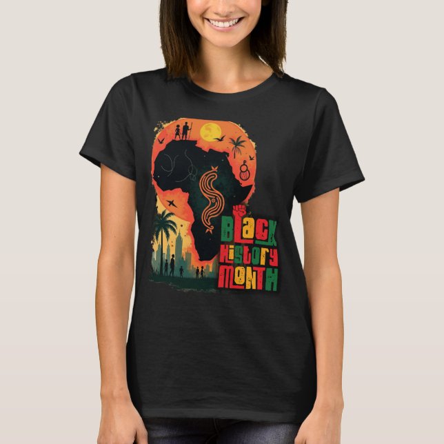 Camiseta Black History Month Celebrates a Legacy (Frente)