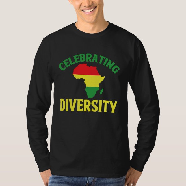 Camiseta Black History Month Decorations Celebrating Divers (Frente)