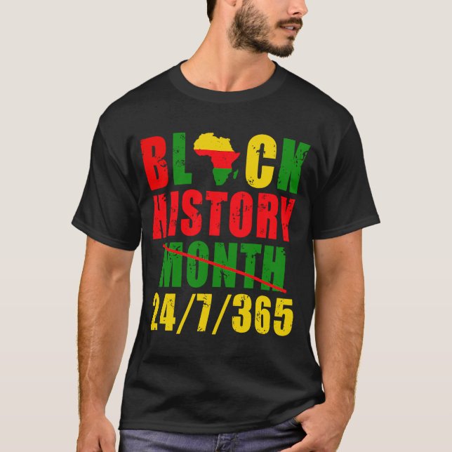 Camiseta Black History Month Every Day African American Pri (Frente)