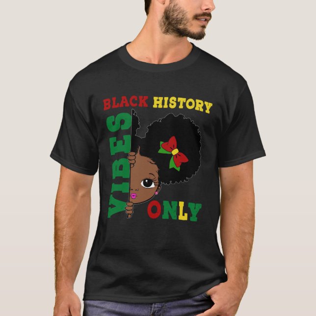 Camiseta Black History Month Feb 2022 African American Girl (Frente)