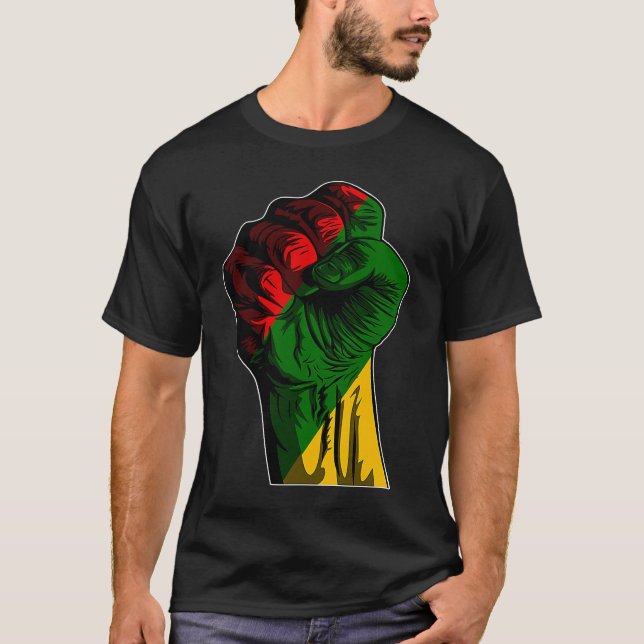 Camiseta Black History Month Fist Black Power Africa Women  (Frente)
