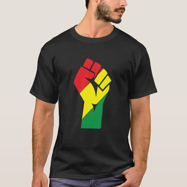 Camiseta Black History Month Fist Black Power African Ameri (Frente)
